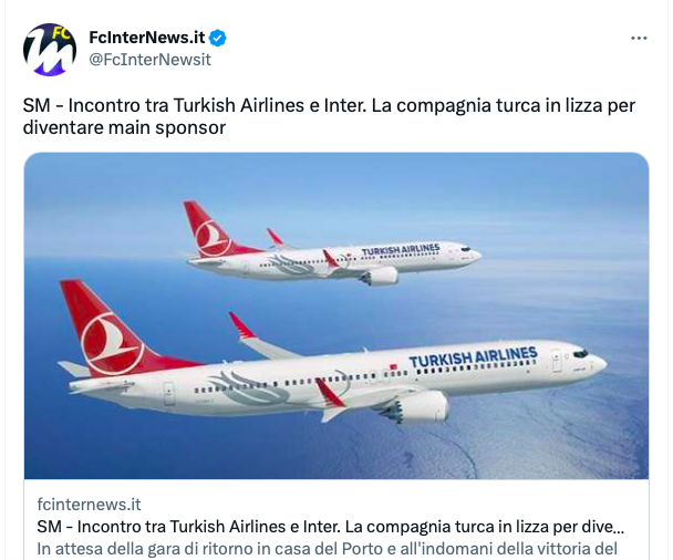 Türk Hava Yolları bakın hangi takıma sponsor olacak